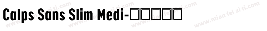 Calps Sans Slim Medi字体转换